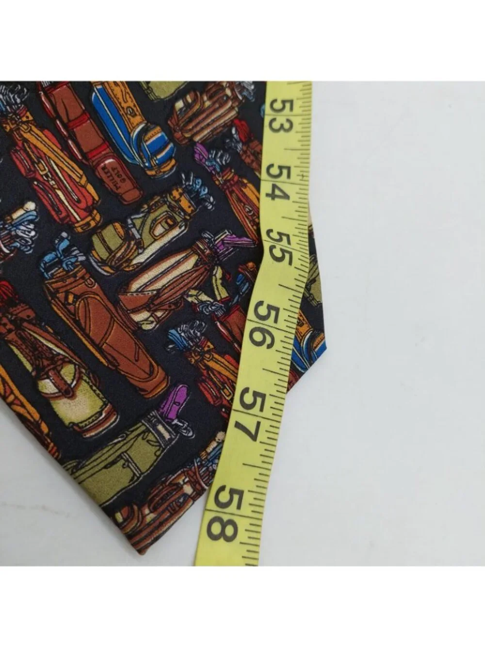 Nicole Miller Tie Golfing Golf Bag 1997 Silk Necktie 57 x 4 in